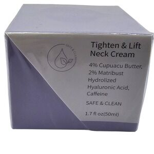 Tighten‎ Lift Neck Cream 1.7 fl oz Cupuacu Butter Hyaluronic Acid New Sealed
